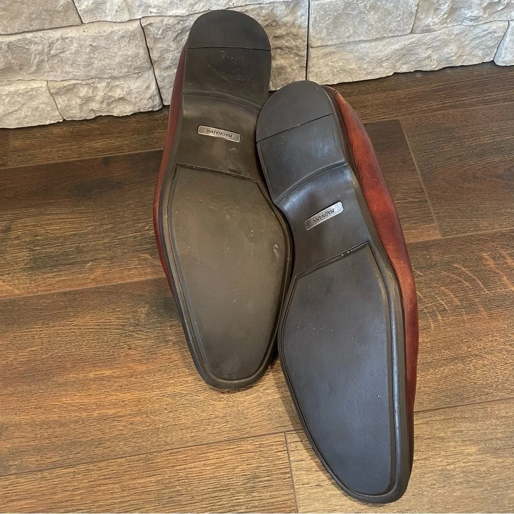 Magnanni Men's Brown Leather Dress Shoes Size 11.5